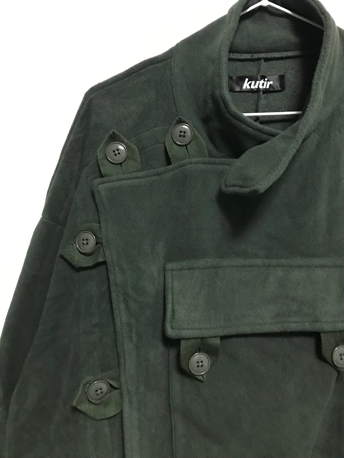 빈티지 모터사이클 밀리터리 디자인 버튼 후리스 자켓 상품이미지5