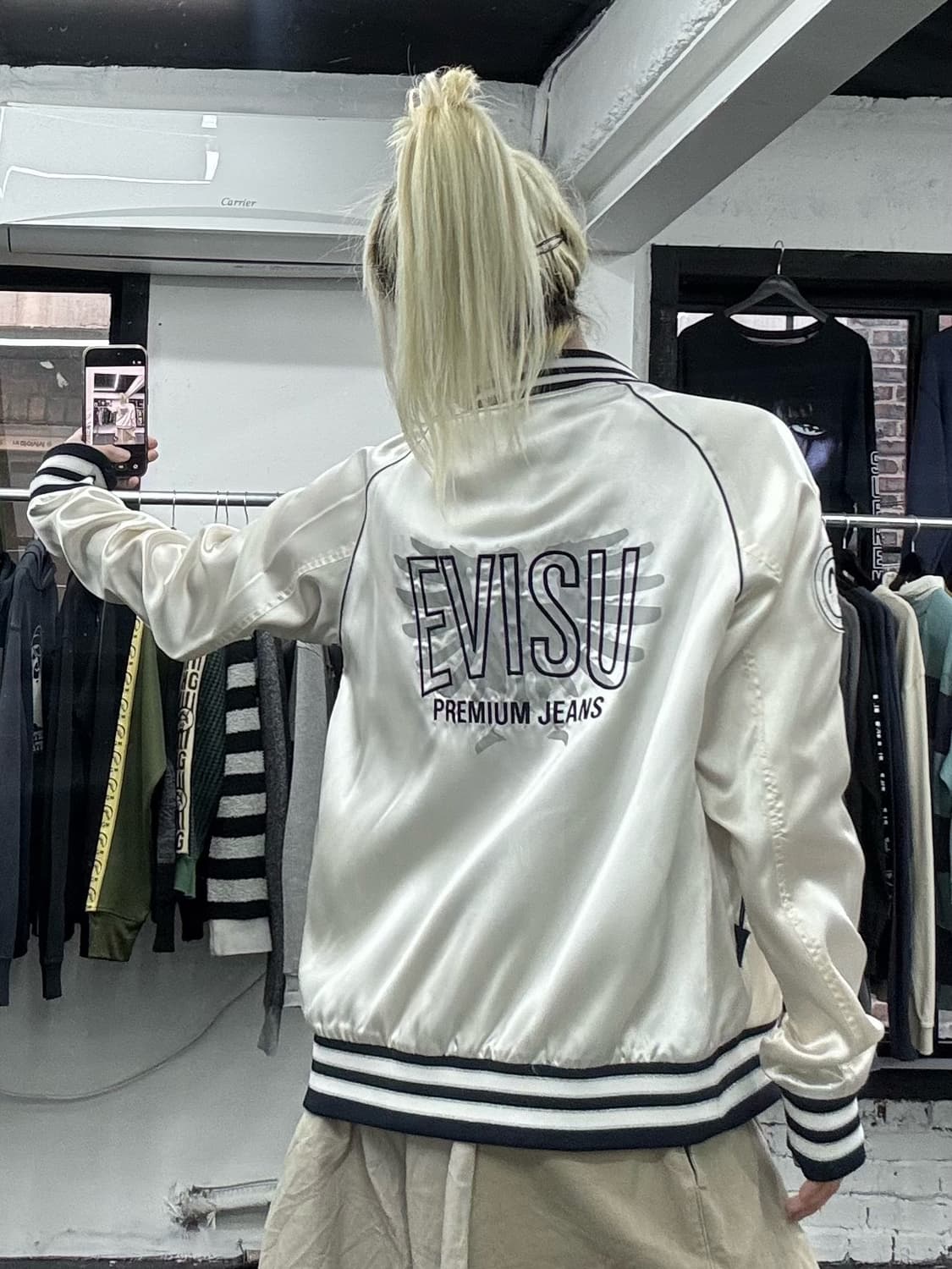 에비수 빅로고 블루종 자켓 상품이미지6