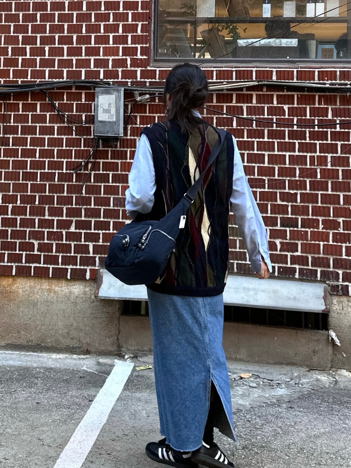 폴로 플리스 스윙톱 쿠지 케이블  베스트 폴로 셔츠 포니테일 데님스커트 상품이미지5