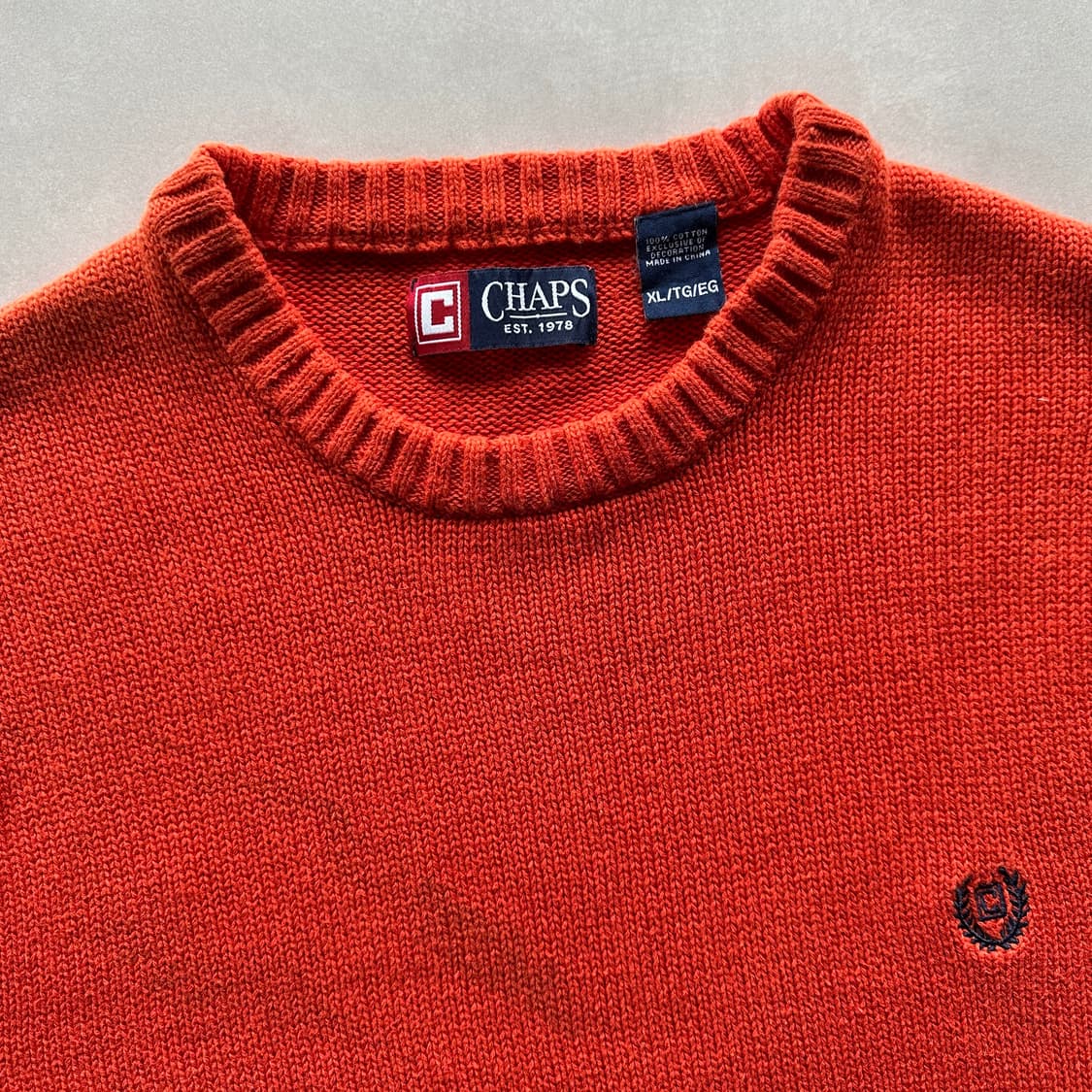 [XL]폴로 랄프로렌 챕스 오렌지 코튼 니트 상품이미지6