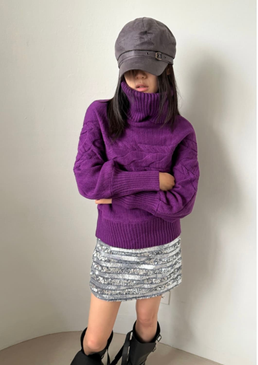 [팁씨] plum twist turtle top  상품이미지2