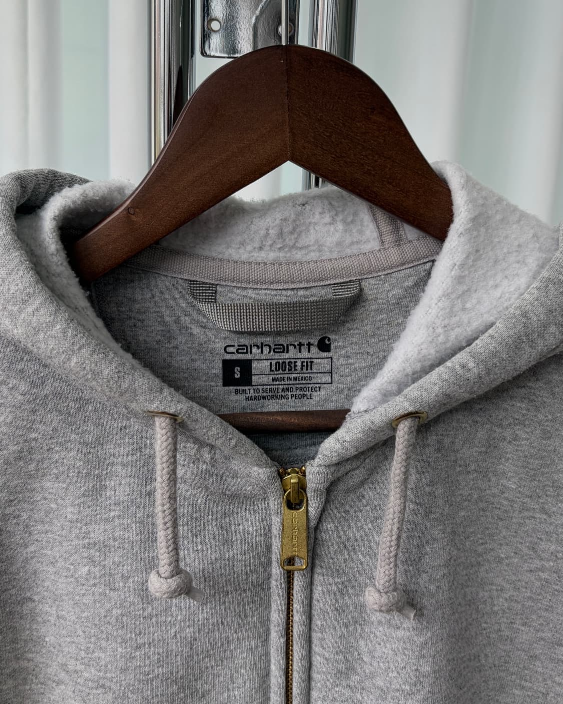 [S-M]칼하트 그레이 미드웨이트 후드집업 상품이미지7