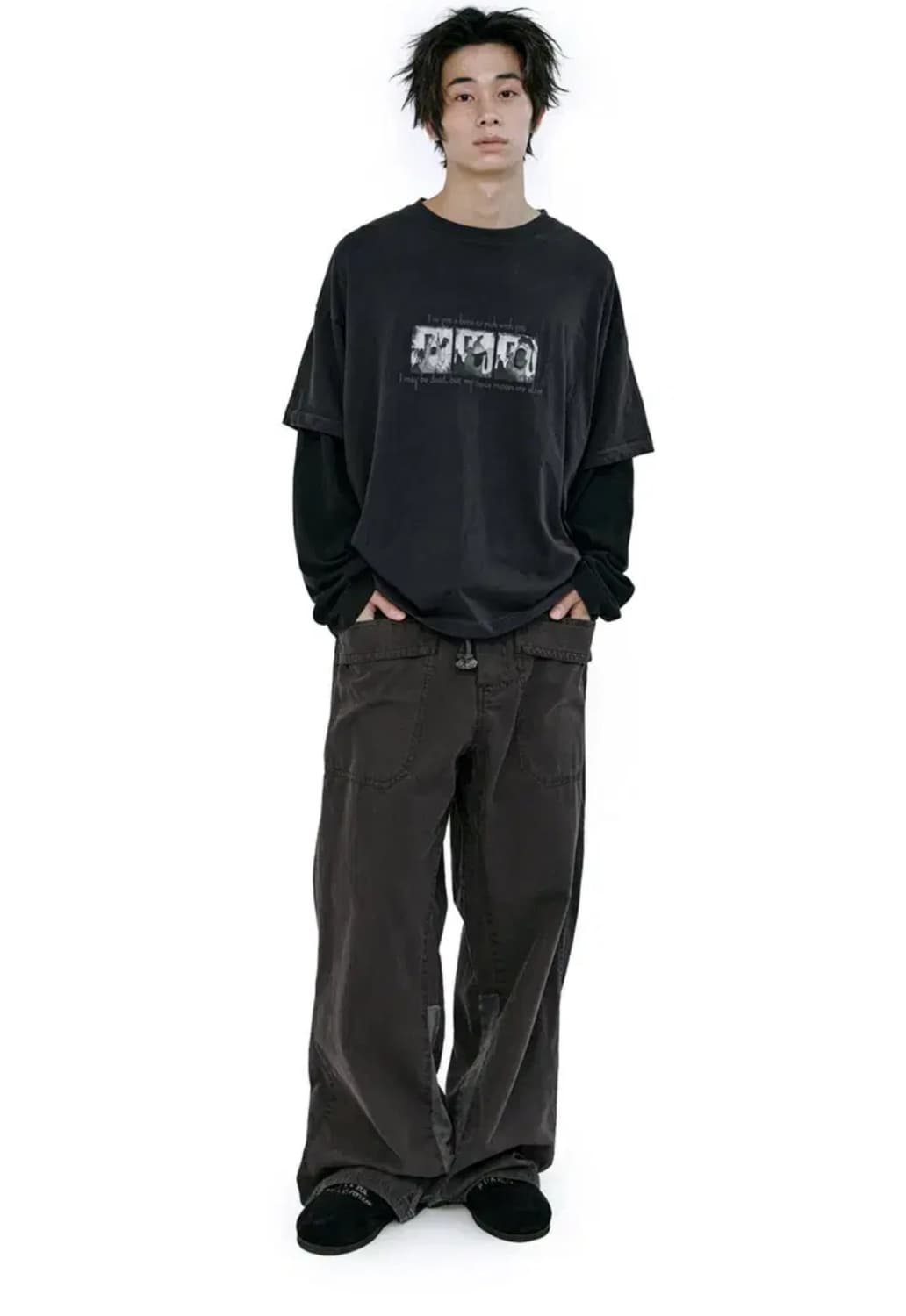 폴리테루 파라 팬츠 (베이커 팬츠) 차콜 2 상품이미지2