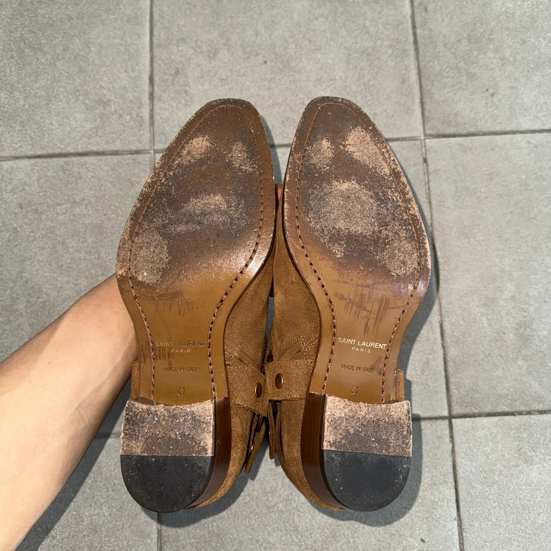 생로랑 모터싸이클 하네스 스웨이드 부츠 상품이미지4