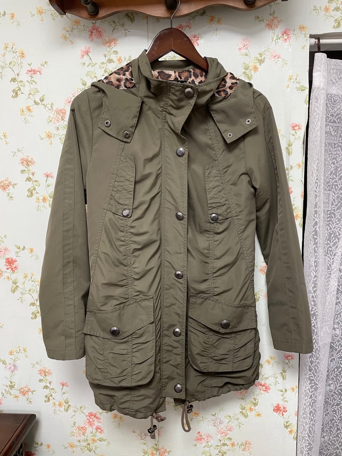 레오파드 안감 야상 자켓 상품이미지1