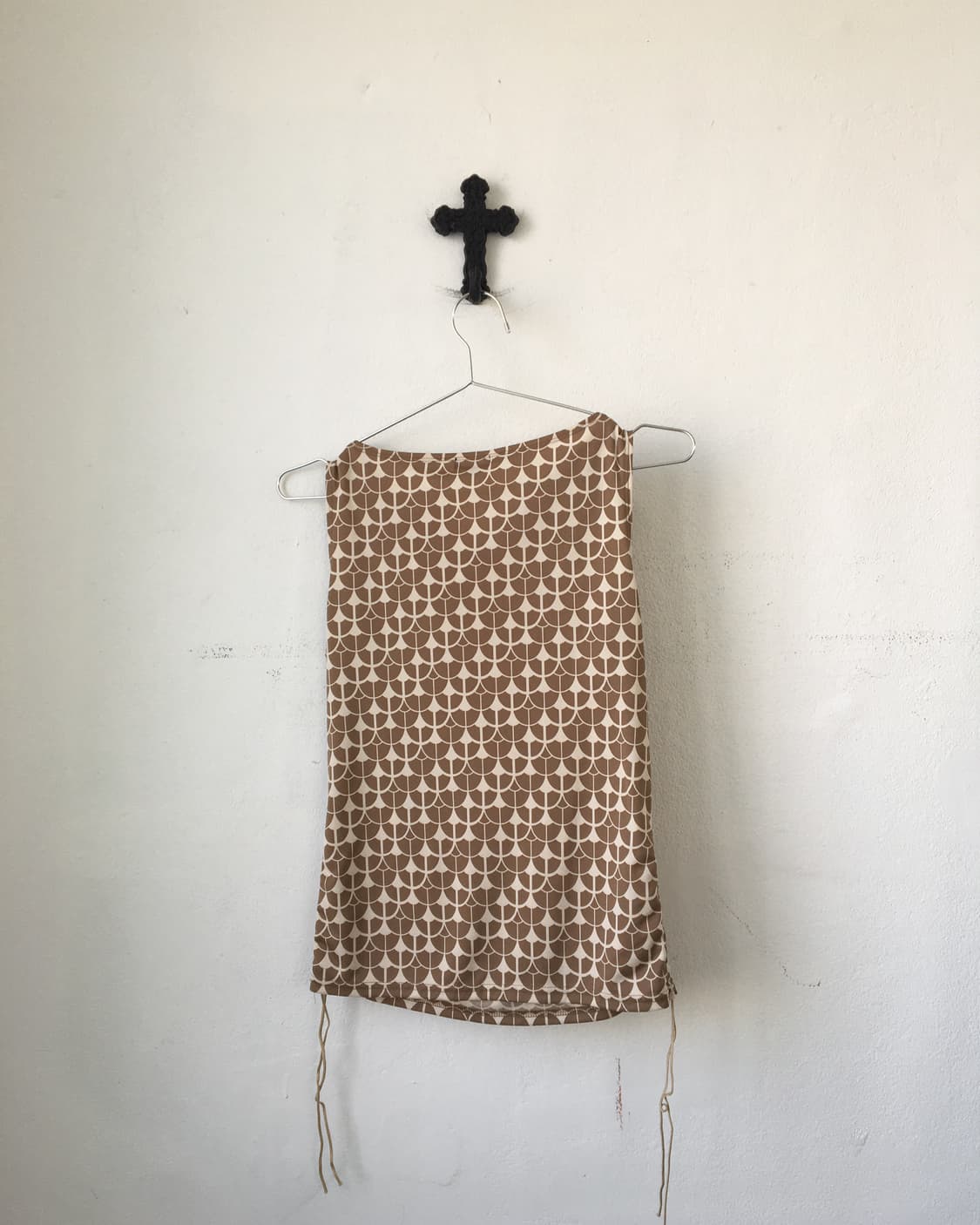 Shirring drape neck pattern sleeveless 상품이미지3