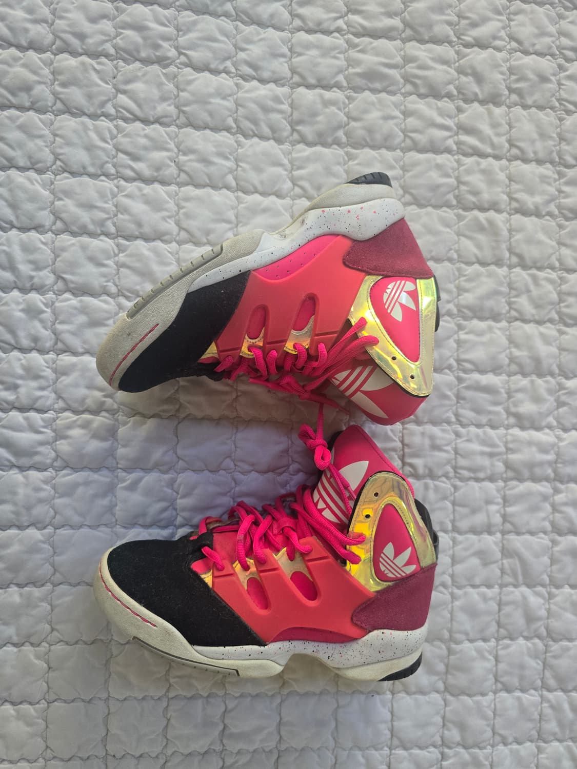 아디다스 하이탑 블랙|핑크 상품이미지4