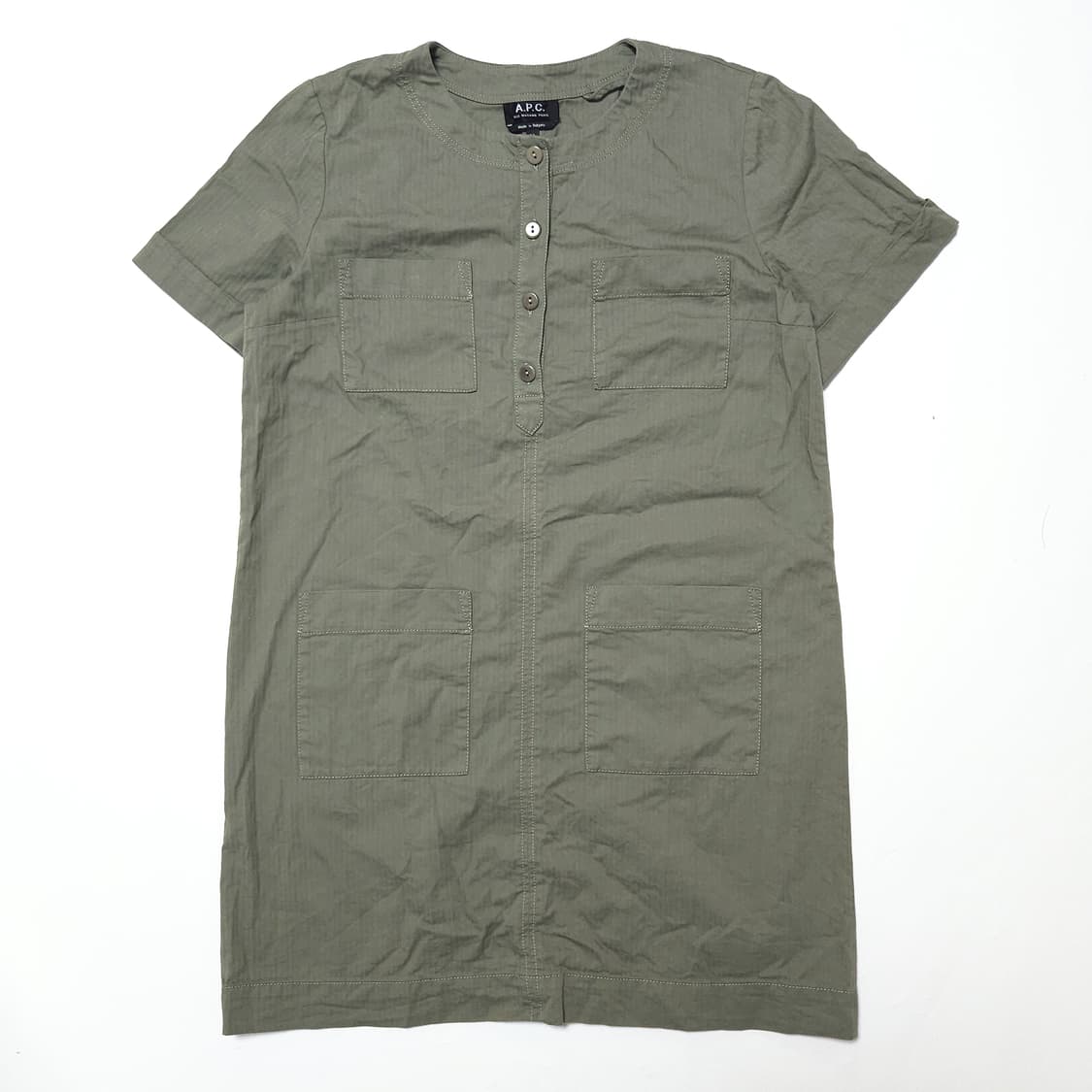 아페쎄 A.P.C. 포켓 디테일 원피스 카키 상품이미지1