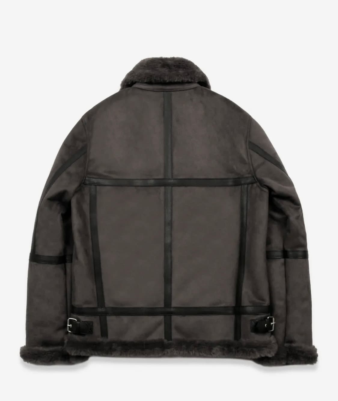 2XL) 도프제이슨 솔리드 무톤 스웨이드 자켓 그레이 상품이미지3