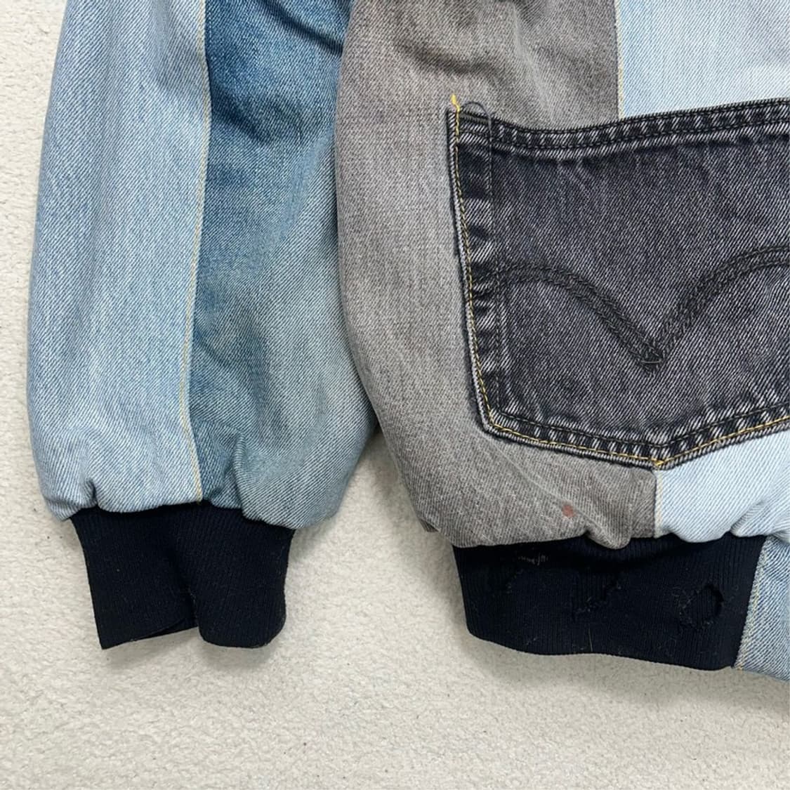 리바이스 리메이크 패치워크 춘추 청자켓 오버핏 OS 상품이미지2