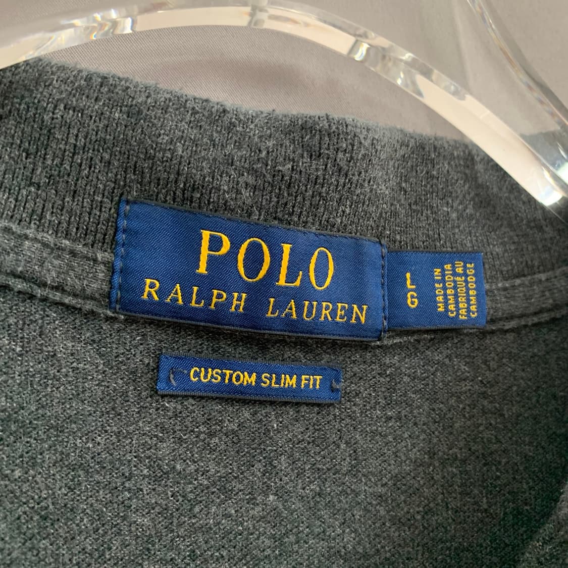 L 폴로랄프로렌 커스텀 슬림핏 차콜 PK 반팔 카라티 상품이미지4