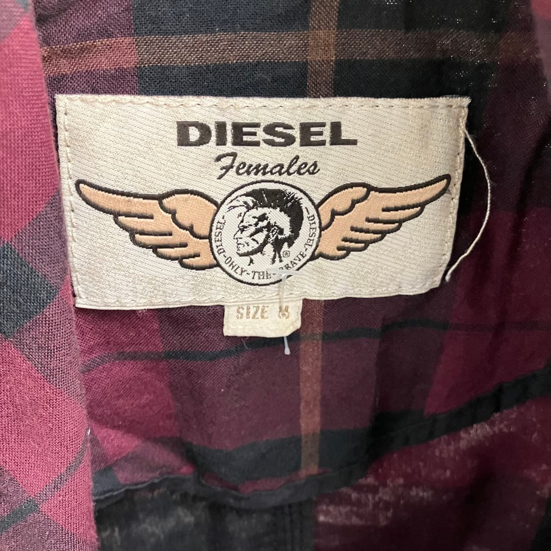 디젤 레드 체크 드레이프 펑크 자켓 M 상품이미지4