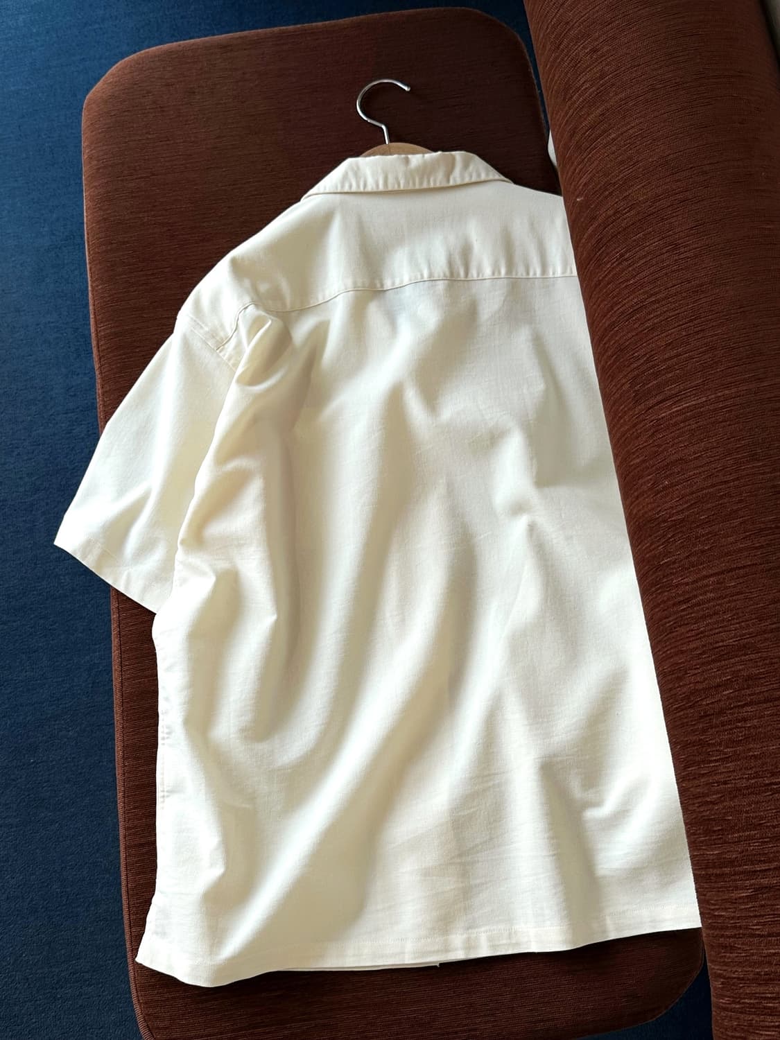 Natural texture fabric open collar shirt 상품이미지5