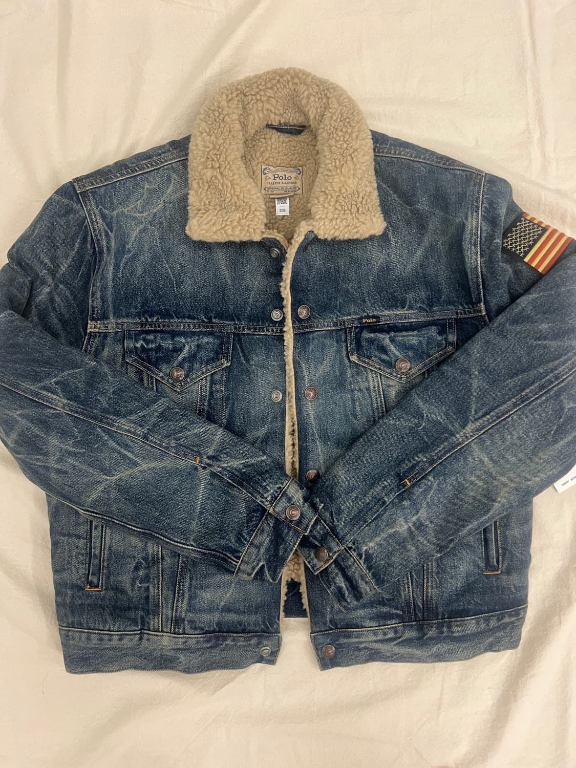 폴로 랄프로렌 성조기 쉐르파 데님 트러커 상품이미지1