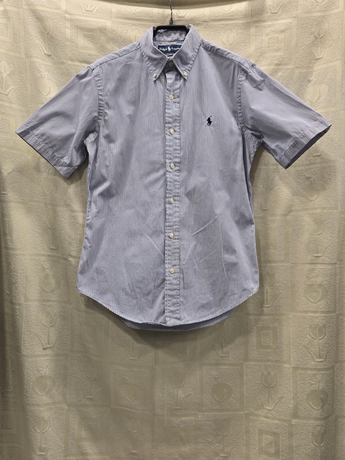 랄프로렌 커스텀핏 스트라이프 반팔 셔츠 M(95) 상품이미지1