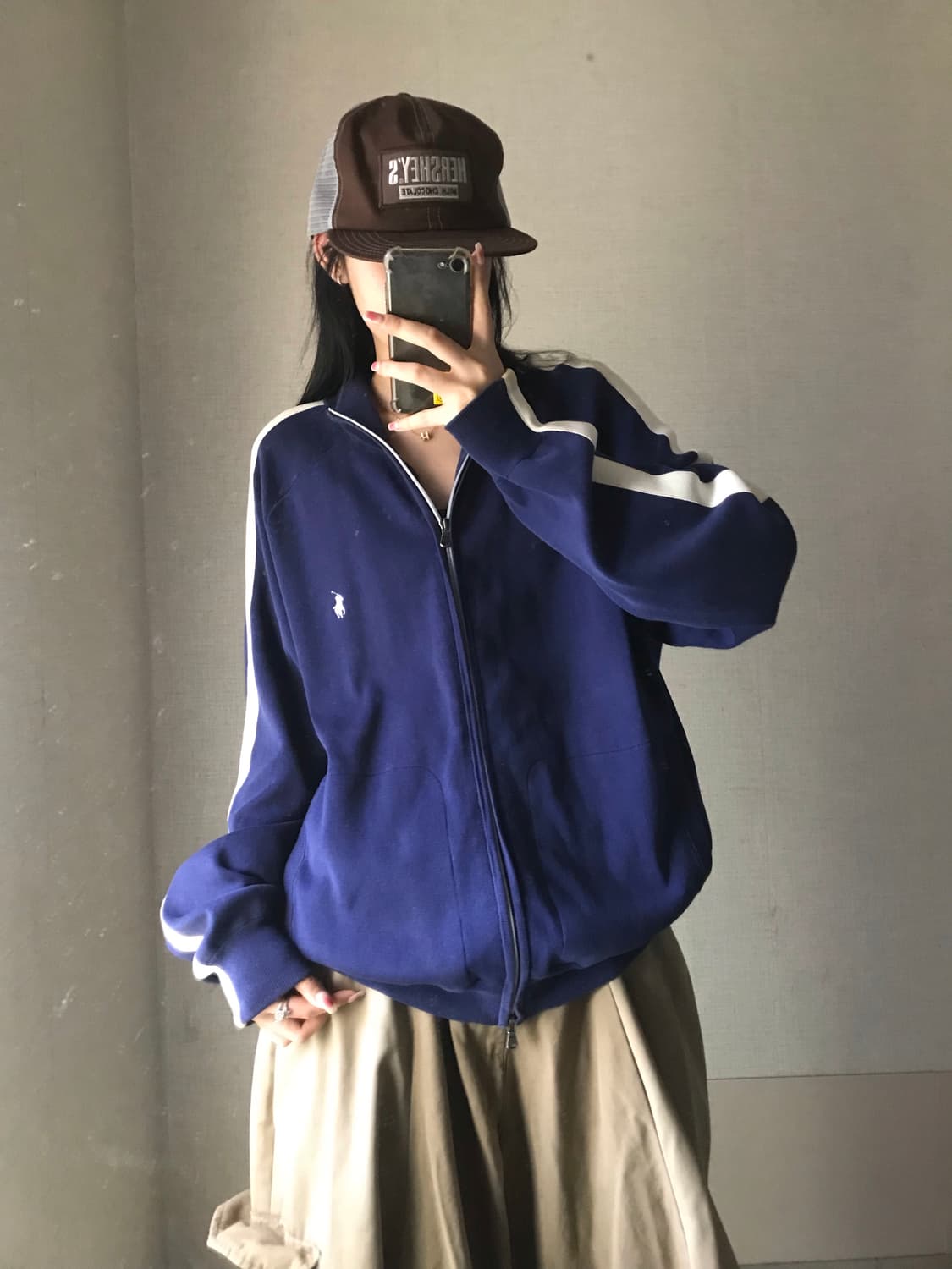 폴로 오버핏 트랙 니트집업 상품이미지2