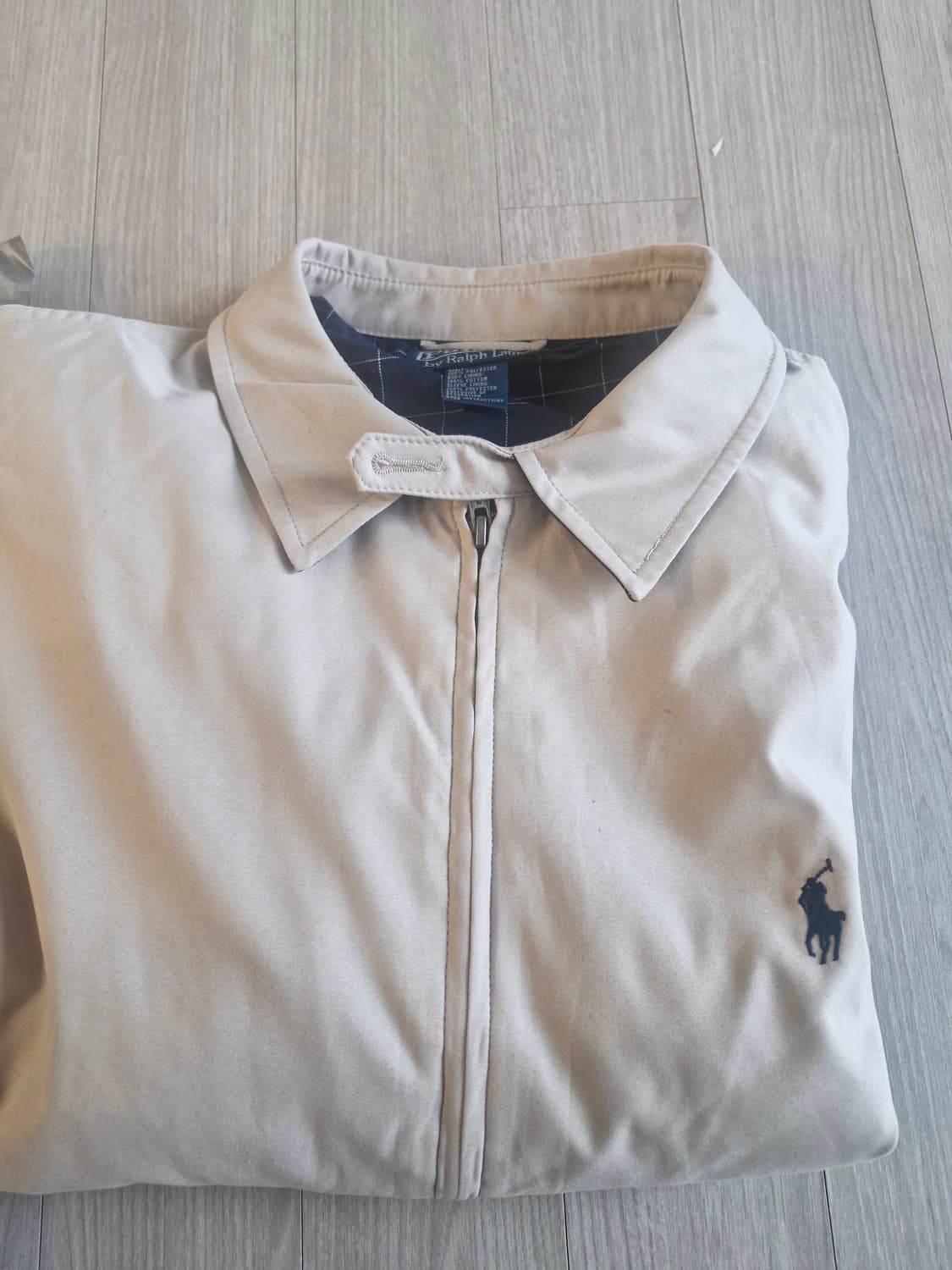 폴로 랄프로렌 베이지컬러 폴리쉘 블루종자켓 XL 상품이미지2