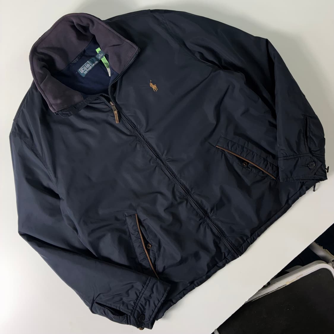 Polo  폴로 랄프로렌 자수 폴리쉘 네이비 봄버 자켓  상품이미지3