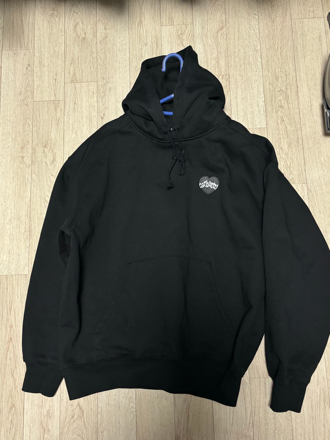 칼하트 하트 로고 블랙 후드 L 상품이미지2