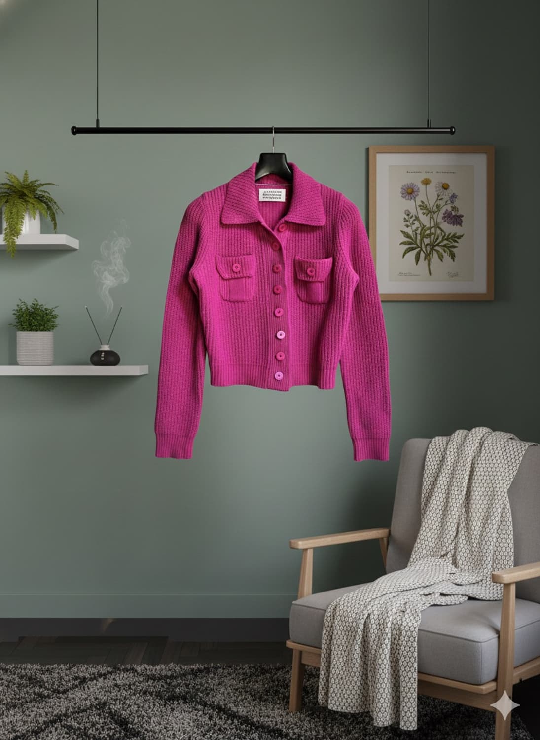 메종 마르지엘라 핑크 니트 가디건 상품이미지1