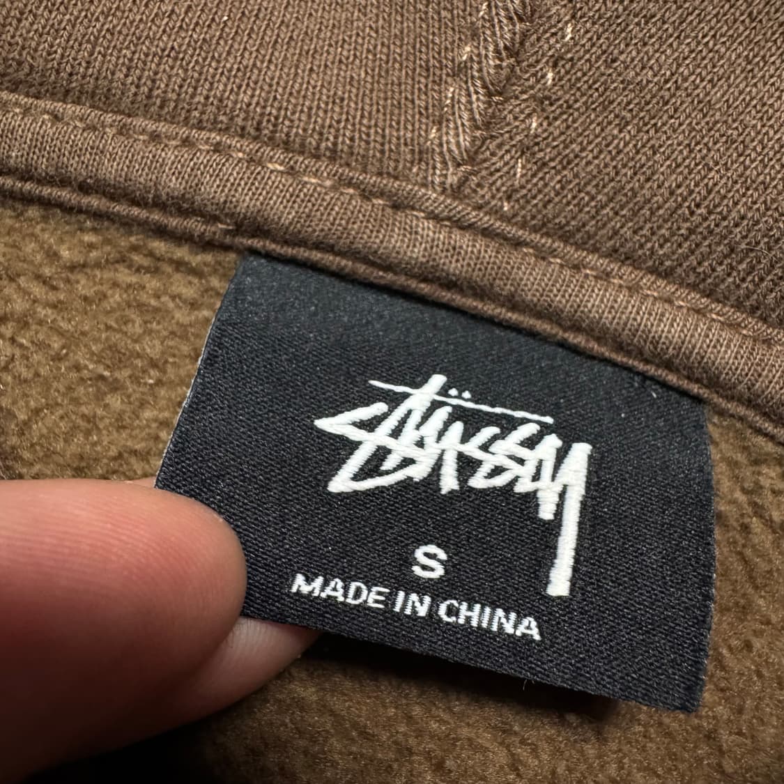 Name : 스투시 스펠아웃로고 브라운컬러 후드티 :)  상품이미지3