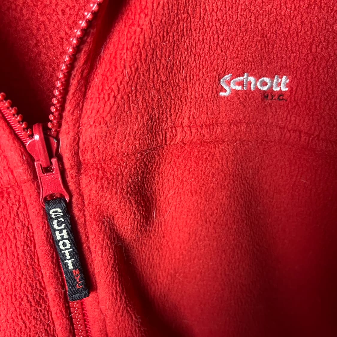 [Schott] 쇼트 로고 자수 집업 플리스 상품이미지4