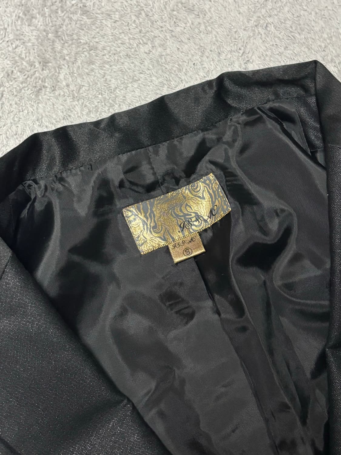 맞춤제작 디자이너 블랙 투피스 스커트 자켓 정장세트 S 상품이미지5