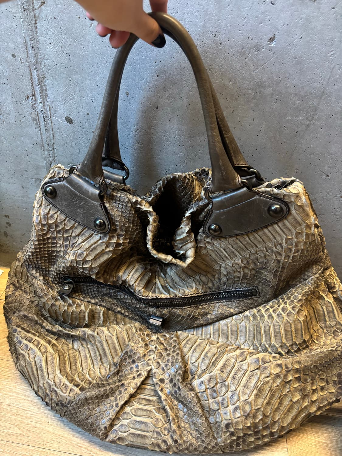 리얼 악어 가죽 숄더백 상품이미지4
