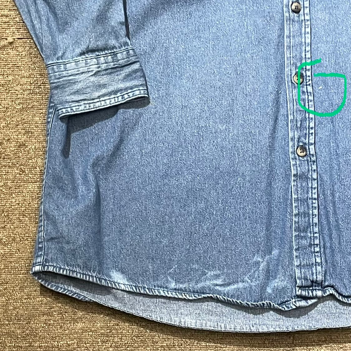 (XL) Wrangler 랭글러 코튼 데님 셔츠  상품이미지3