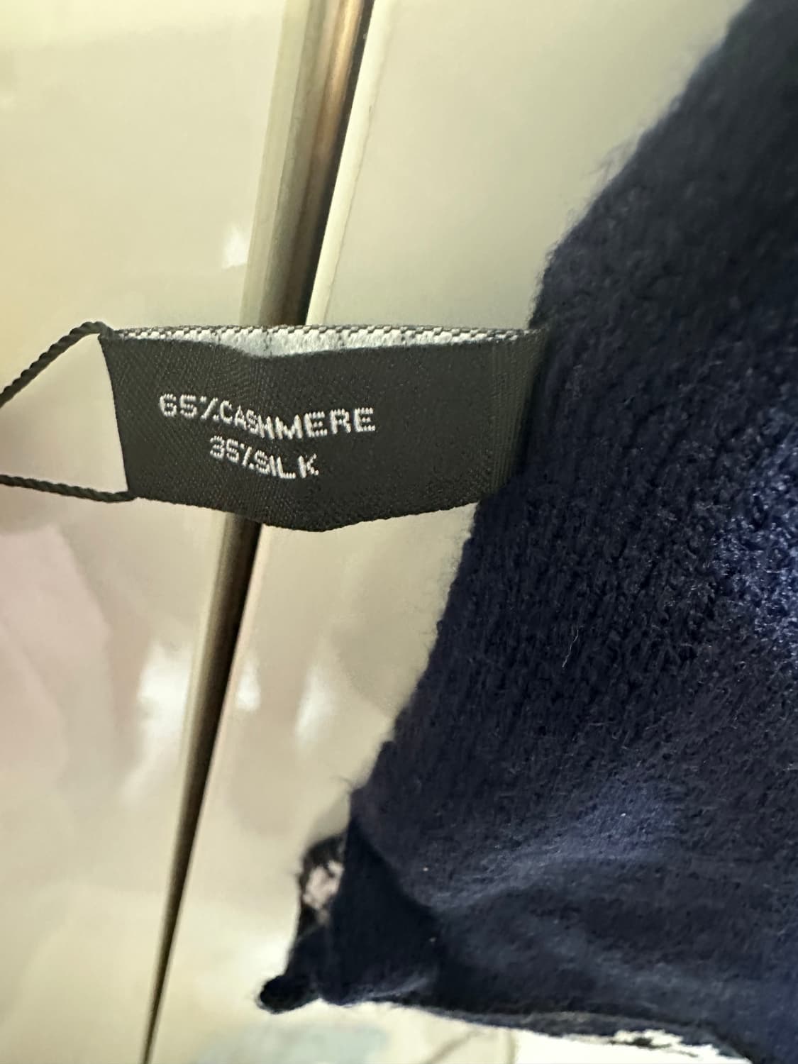 샤넬 로고 네이비 캐시미어머플러 남여공용 상품이미지6