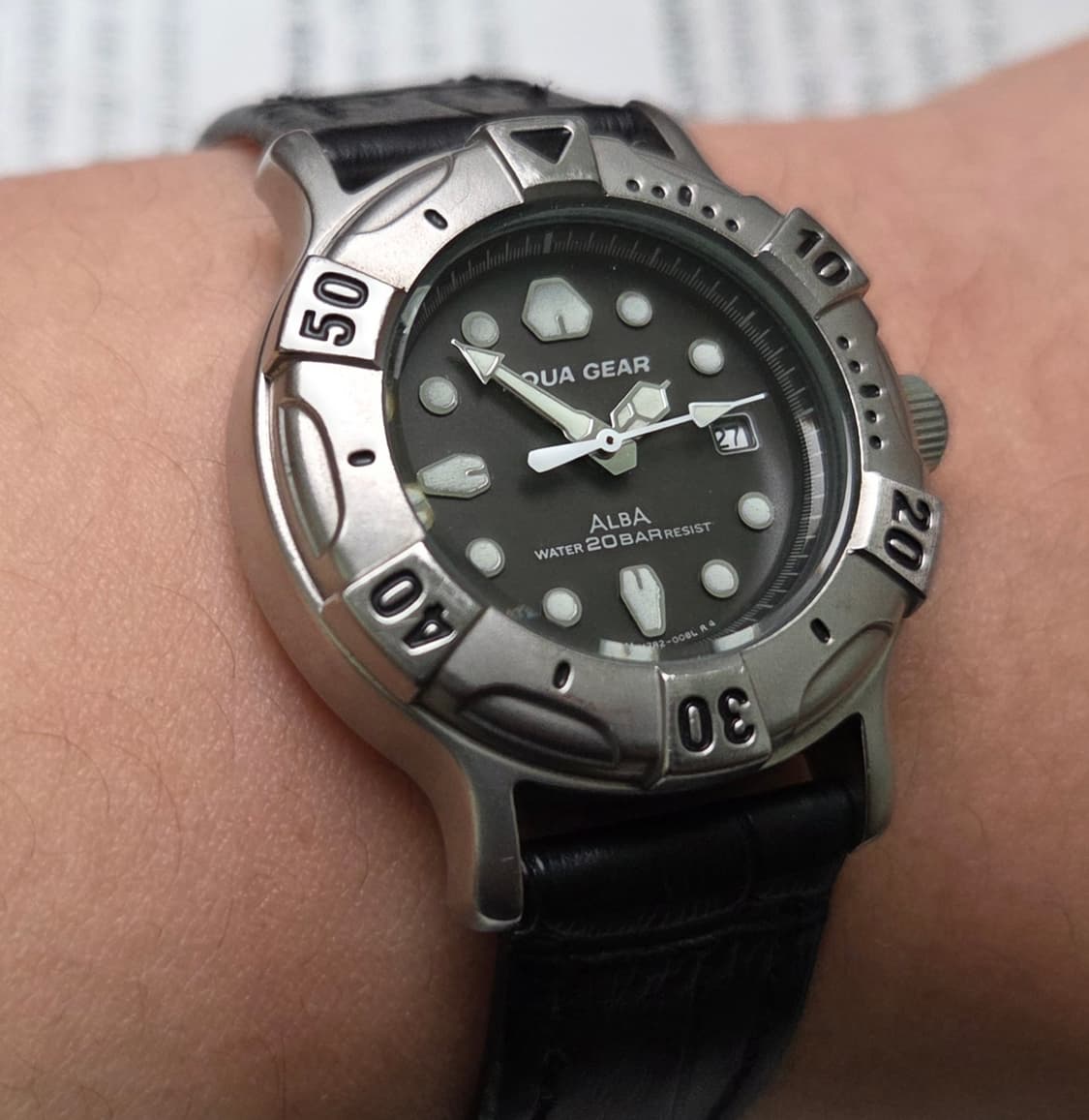 레어] 빈티지 세이코 알바 아쿠아기어 중형 미드사이즈 쿼츠  상품이미지9