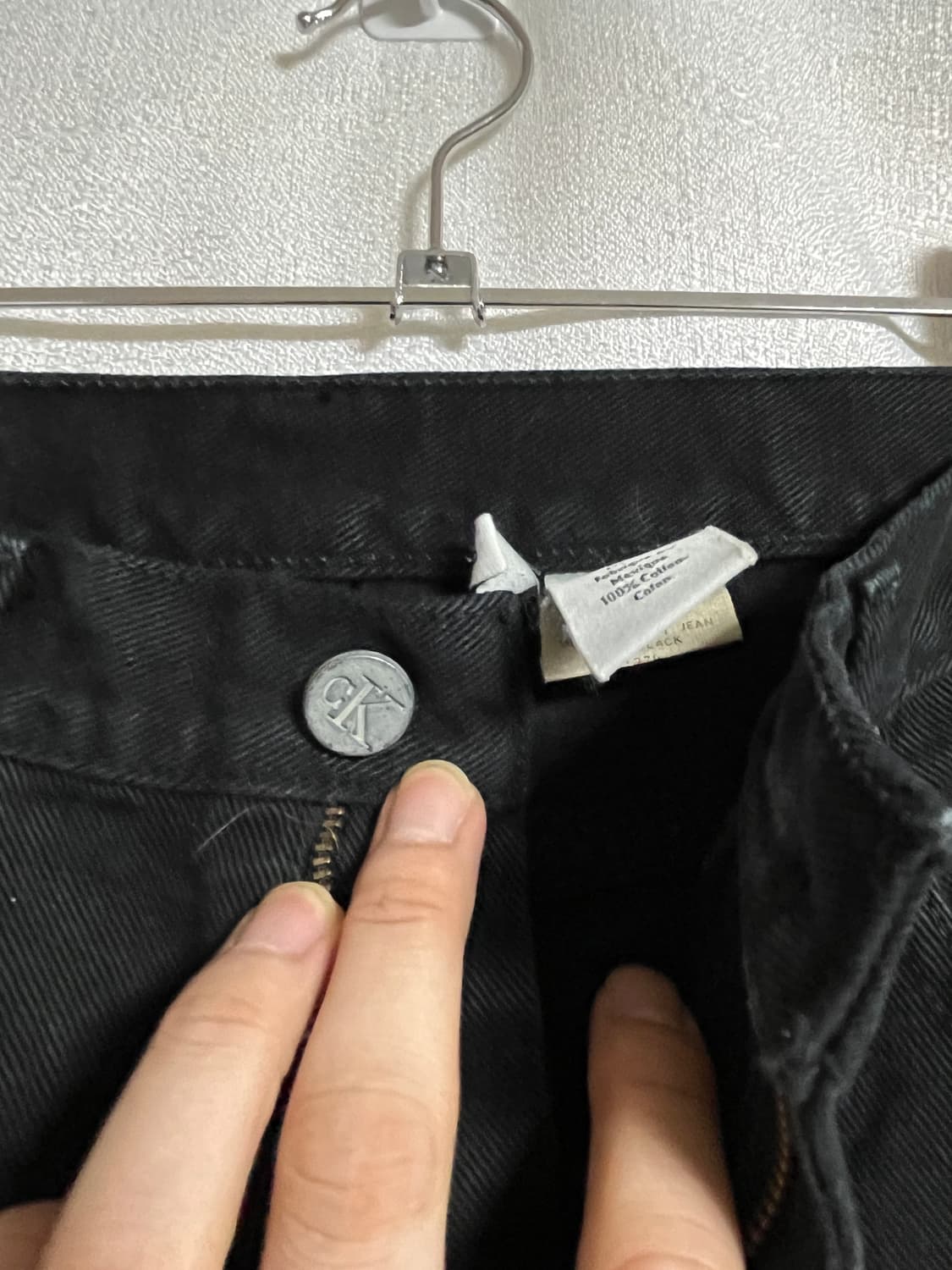 CK 캘빈클라인 배기핏 데님팬츠 블랙진 26 상품이미지4