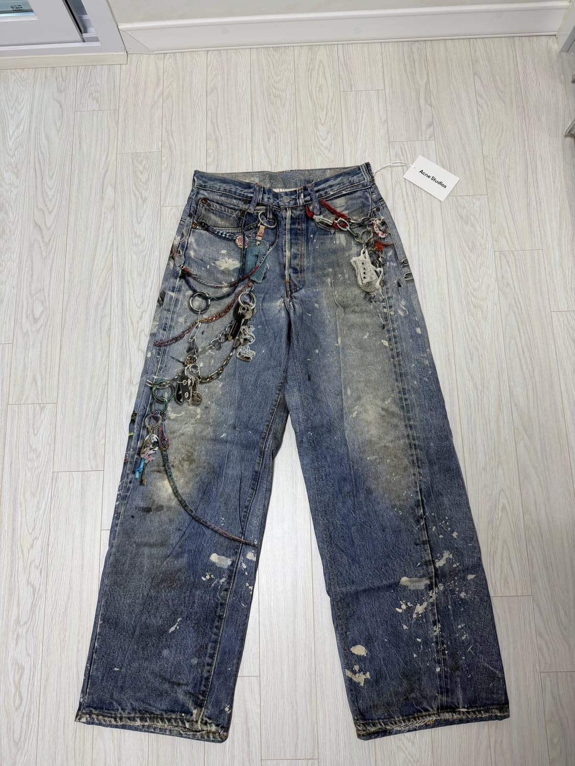 아크네 스튜디오 트롱프뢰유 키체인 데님팬츠 36 상품이미지1