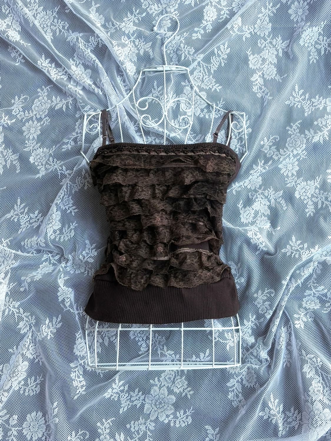 Fairy Brown lace top 상품이미지1