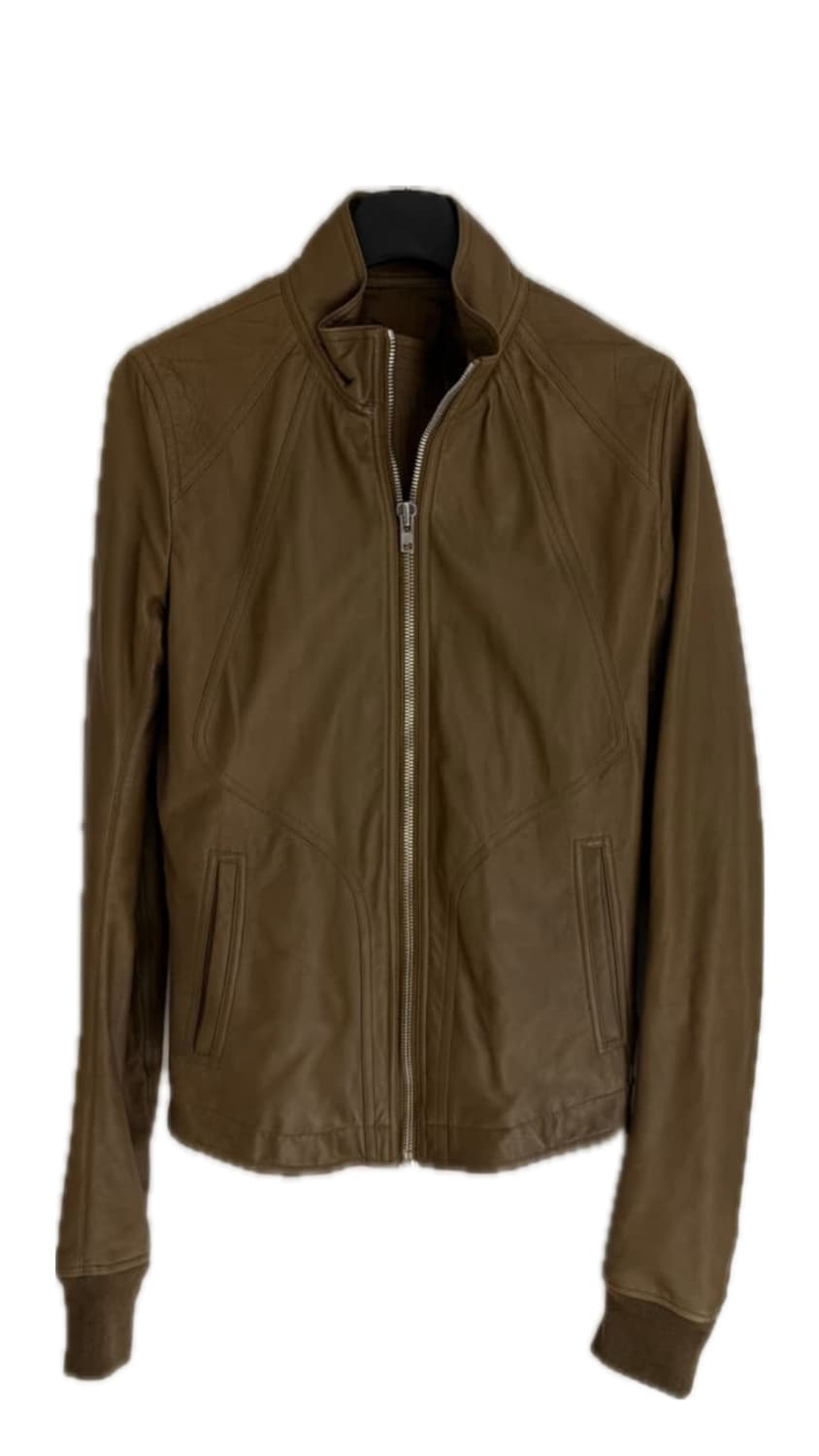 릭오웬스 intarsia 레더자켓 머스타드 46 상품이미지2