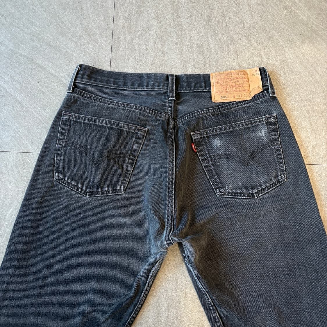 리바이스 01년대 미국 생산 501 데님 블랙 팬츠 상품이미지7