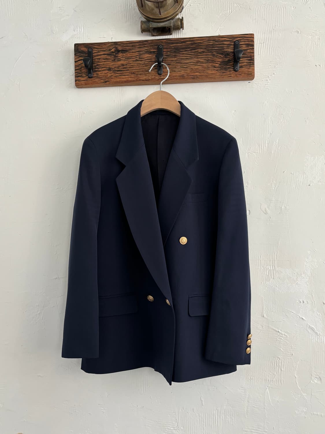 Burberry 버버리 네이비 금장 버튼 울 블레이저 상품이미지1