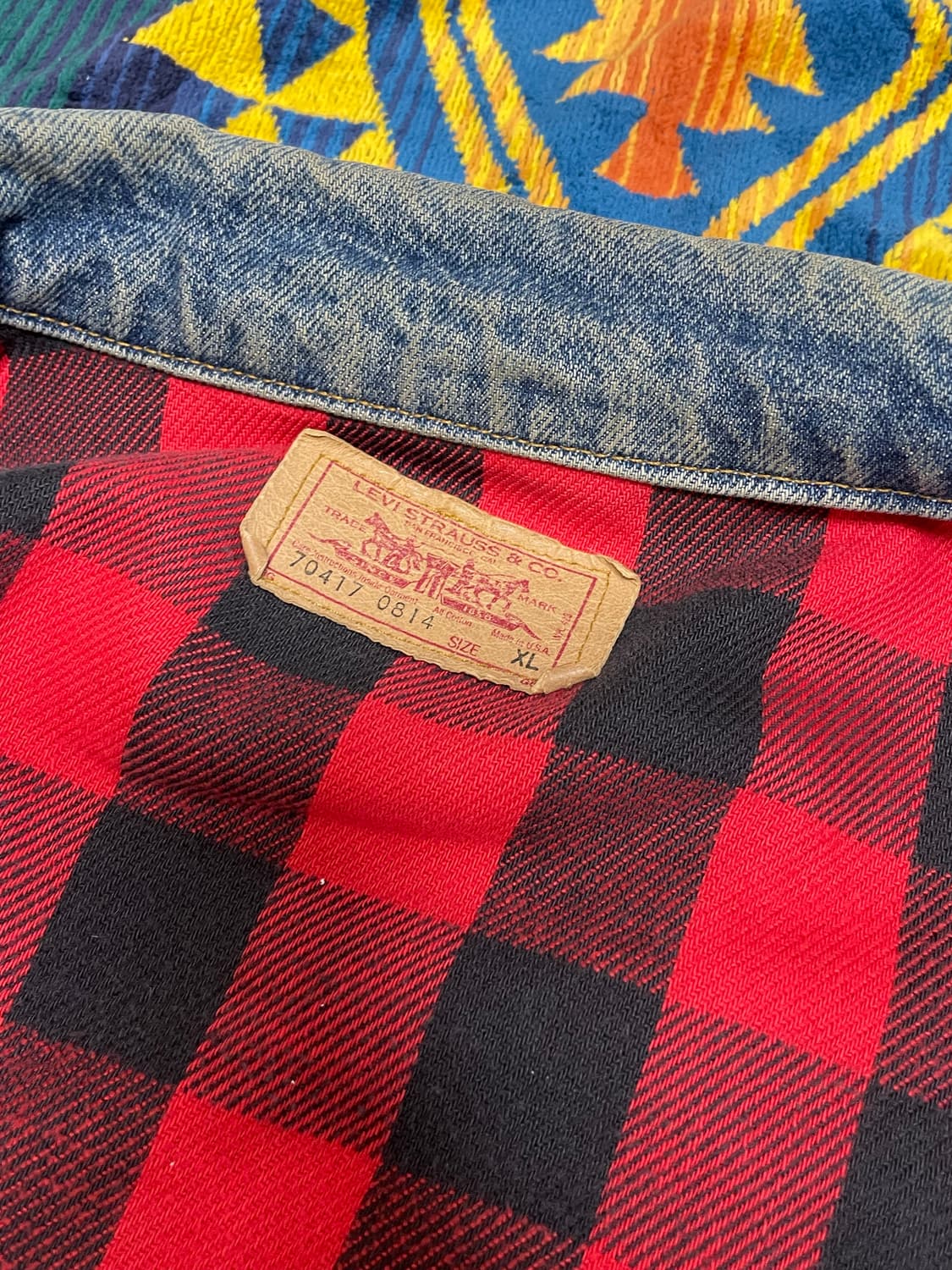 90s levi's buffalo trucker jacket xl 상품이미지5