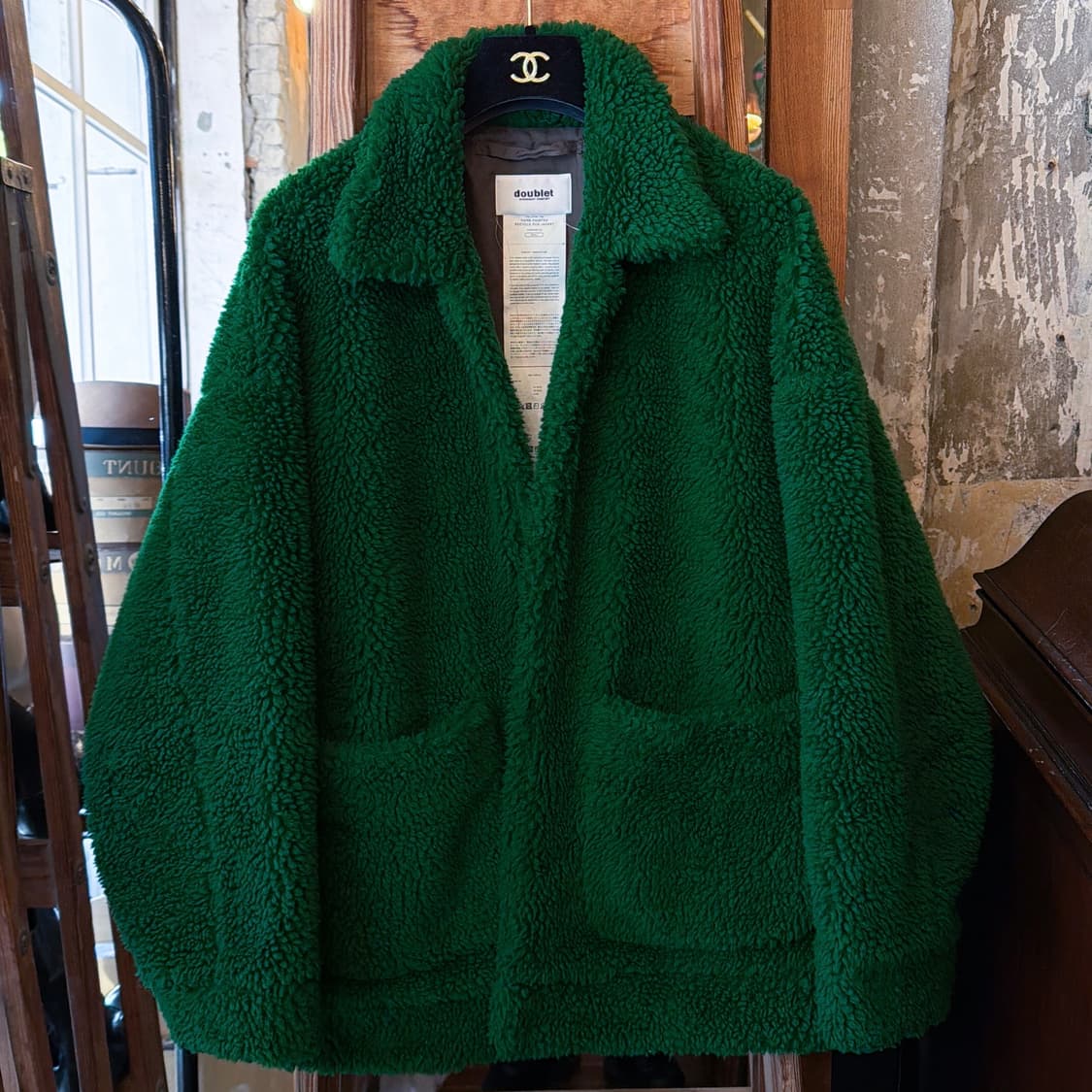 더블렛 핸드페인팅 Faux 시어링 자켓 상품이미지4