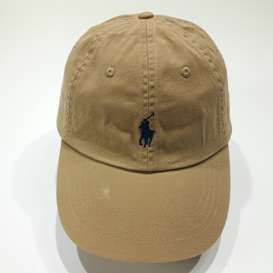 CL489 폴로 다크네이비 자수 베이지 볼캡 모자 상품이미지3
