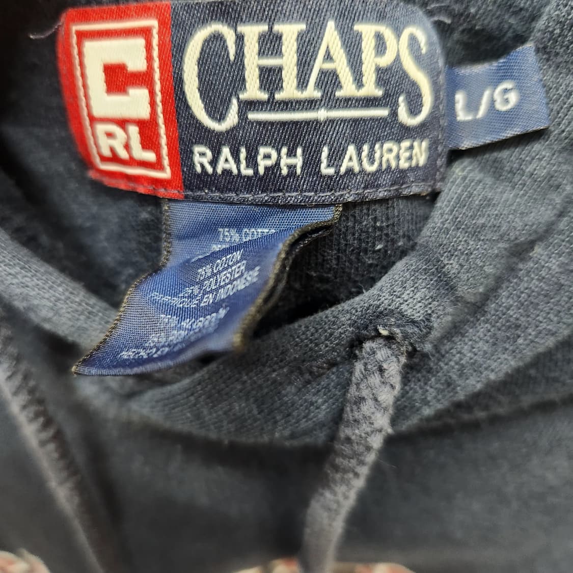챕스 랄프로렌 성조기 빅로고 자수 후드티 L(2XL) 남여공용 상품이미지5