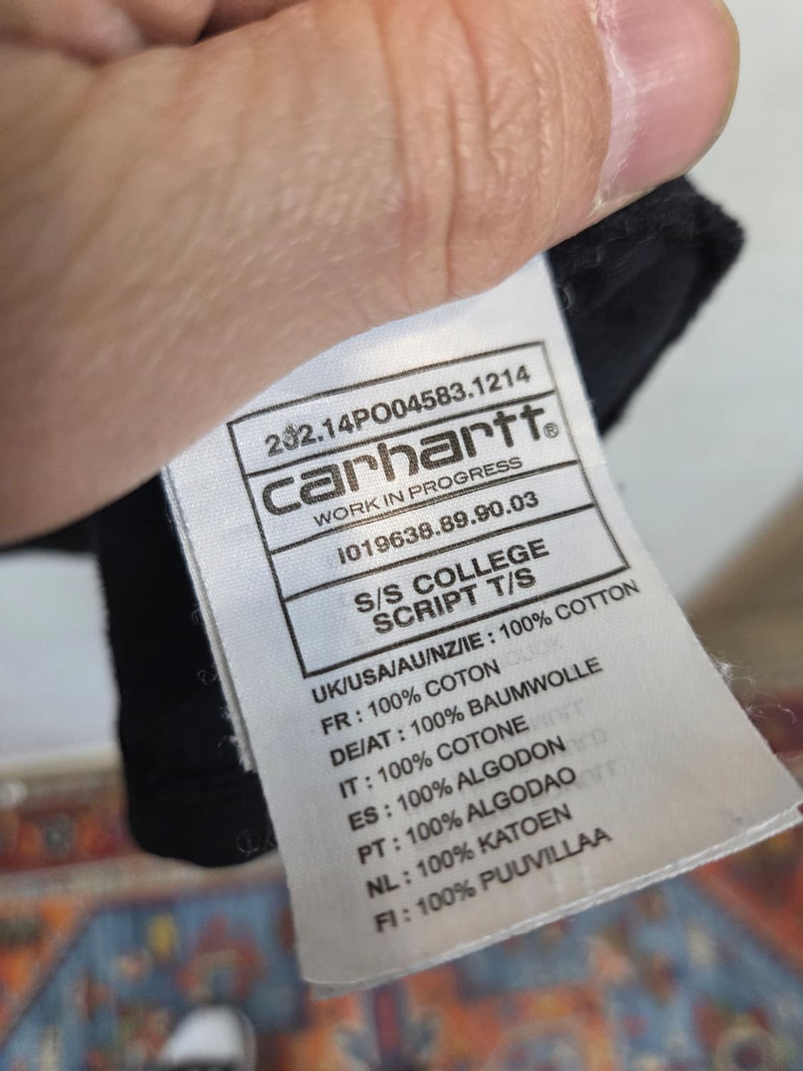 칼하트 컬리지 스크립트 반팔 m 상품이미지4