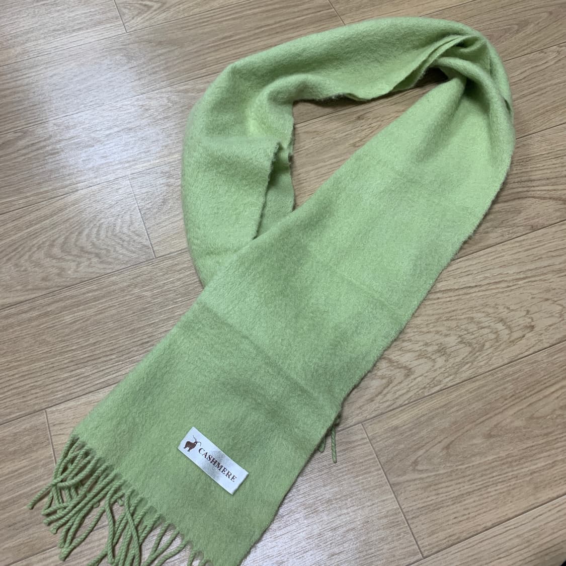 메로나 연두색 캐시미어 머플러 상품이미지2