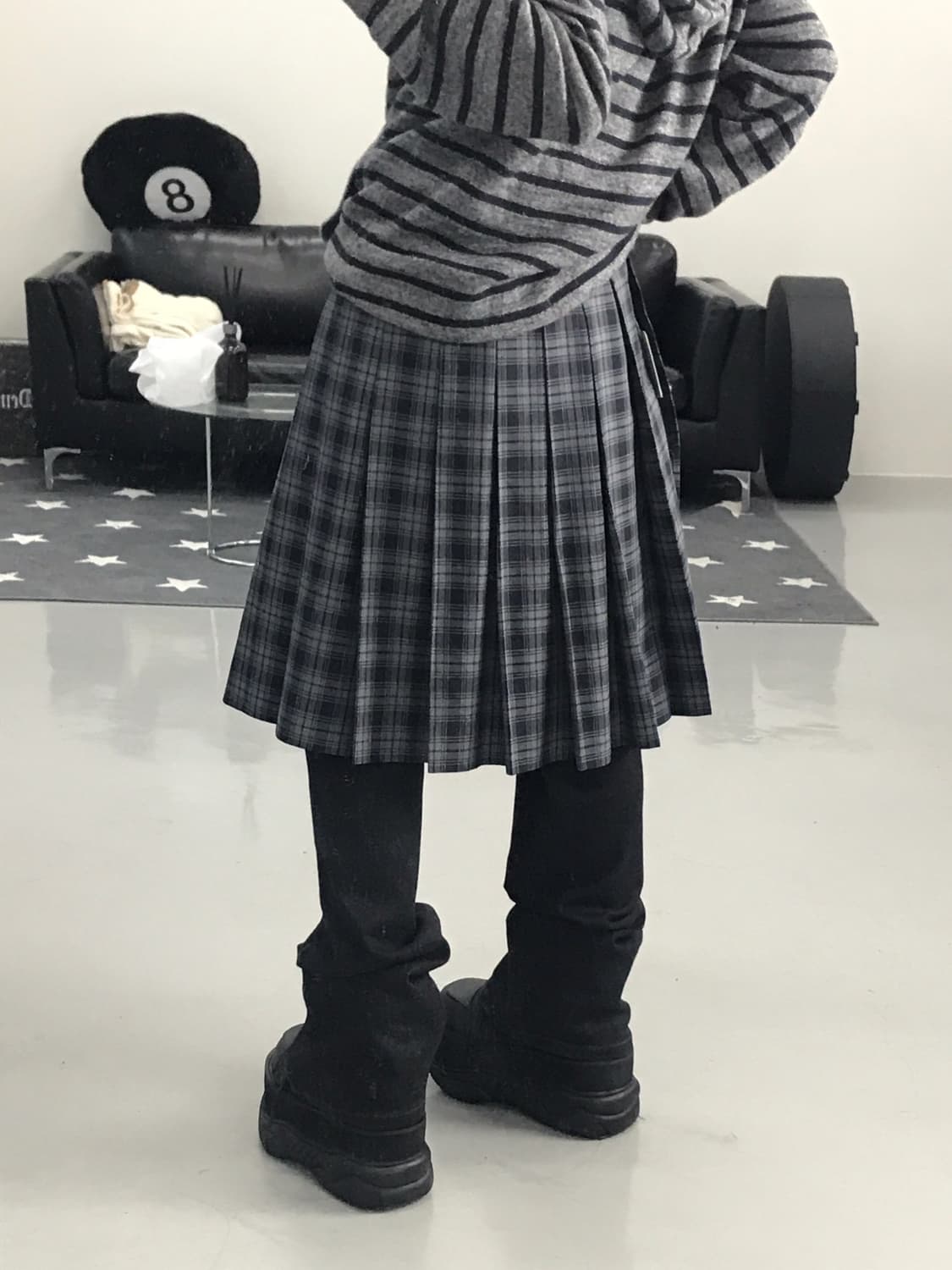 Hanae Mori checked midi skirt 상품이미지2