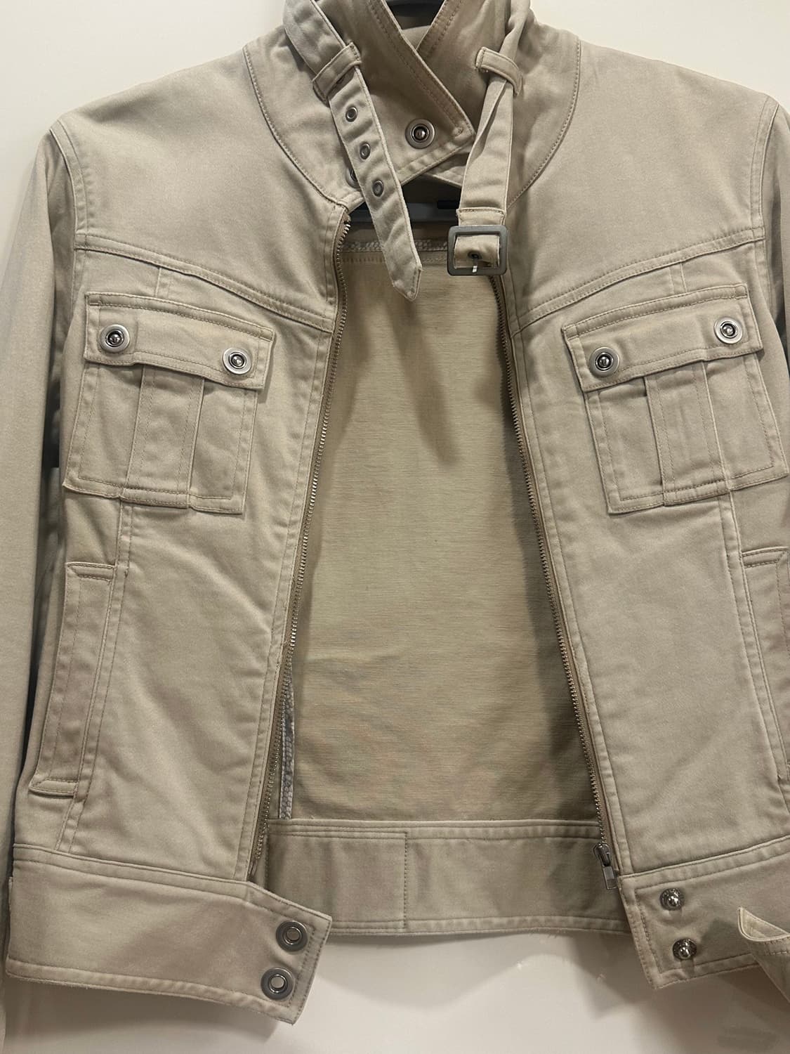 베이지 하이넥 자켓 상품이미지2