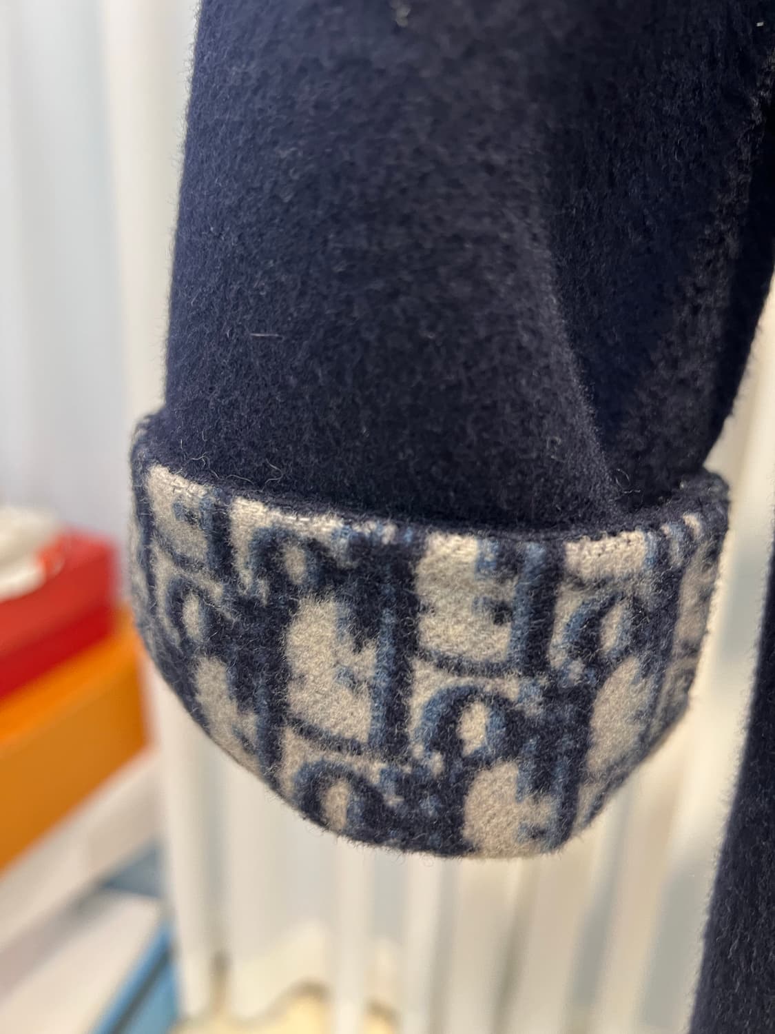 (36) 디올 오블리크 케이프 이펙트 네이비 블루 피코트 여성 상품이미지3