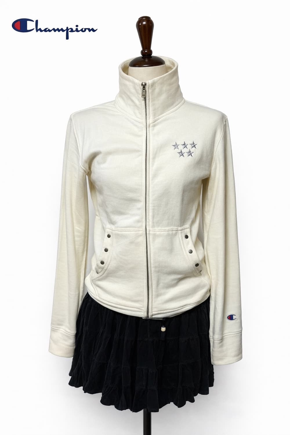 챔피온 y2k 아이보리 스타 집업 L 상품이미지1