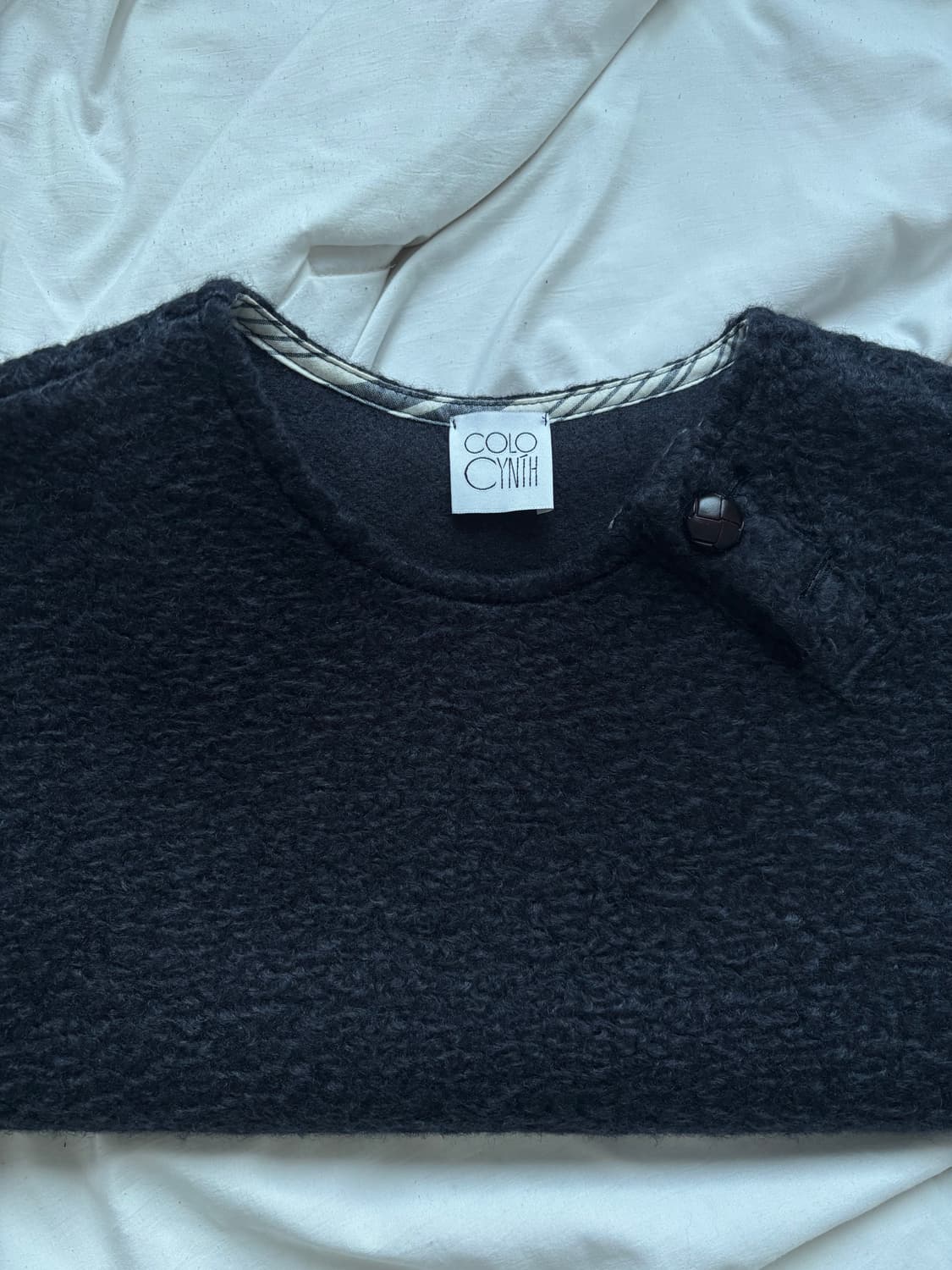 콜로신스 반팔 니트Grandmas Button Knit Vest Navy 상품이미지3