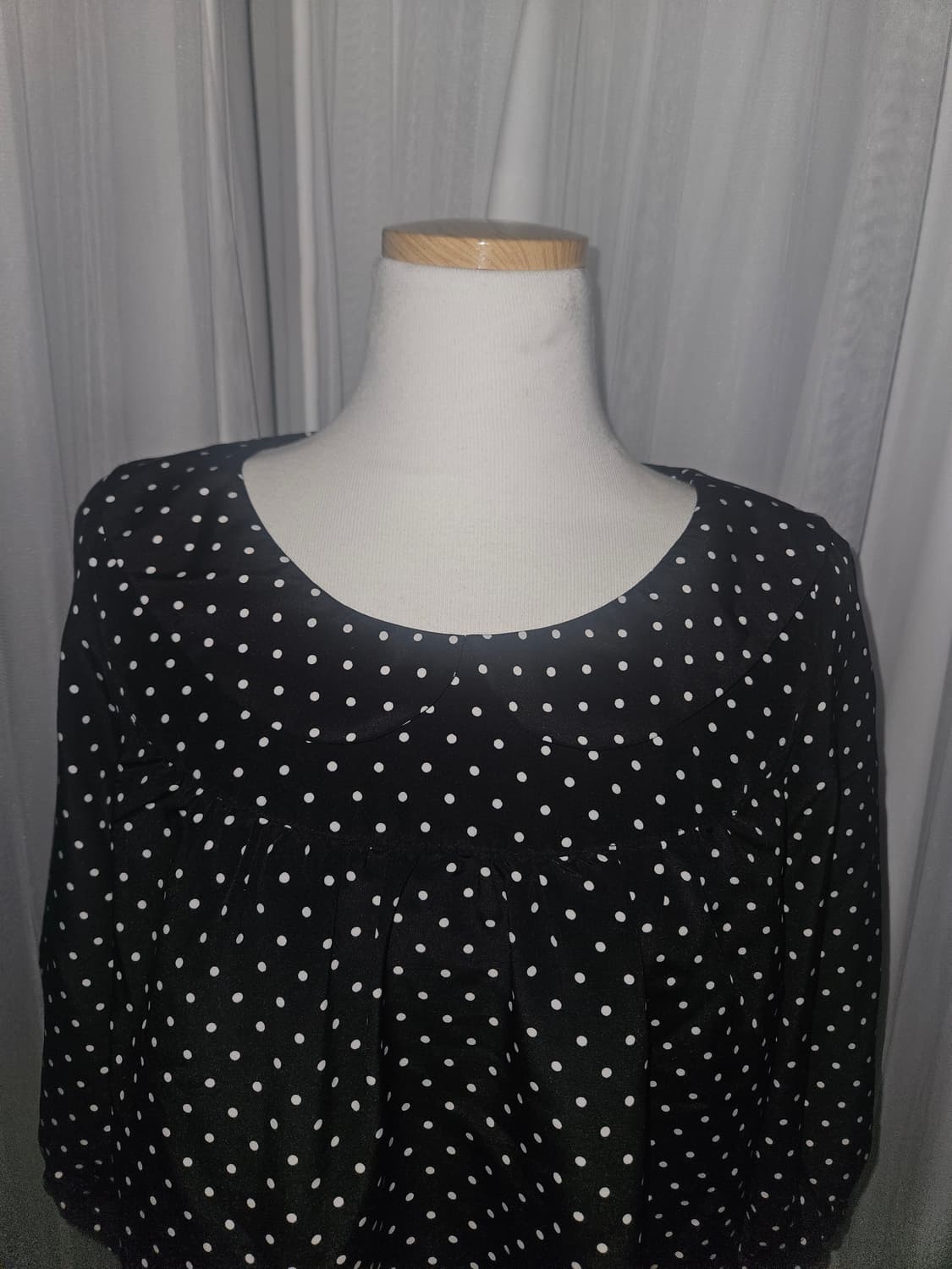 빈티지 도트 카라 블라우스 니혼진 공겜여주 히메갸루 모리 상품이미지2