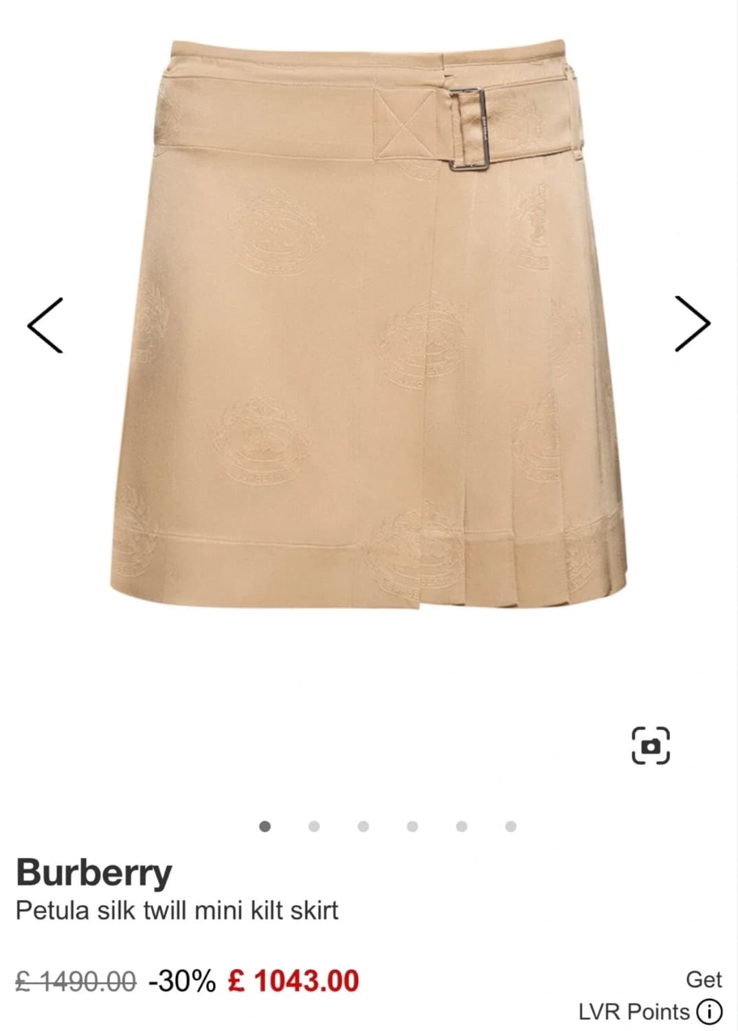 [새상품, 정가260만원대] 버버리 실크 플리츠 스커트🧡 상품이미지3